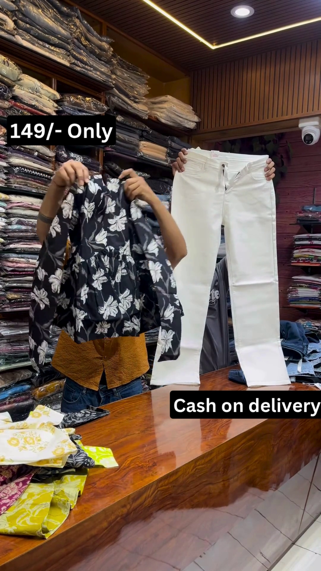 Trendy Combo Deal – Floral Top with White Pants