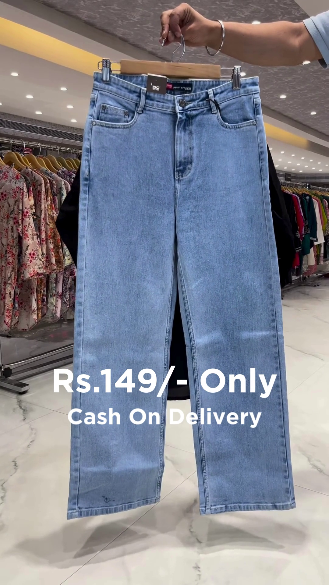 Trendy Black Embroidered Kurti Paired with Denim for a Chic Indo-Western Look