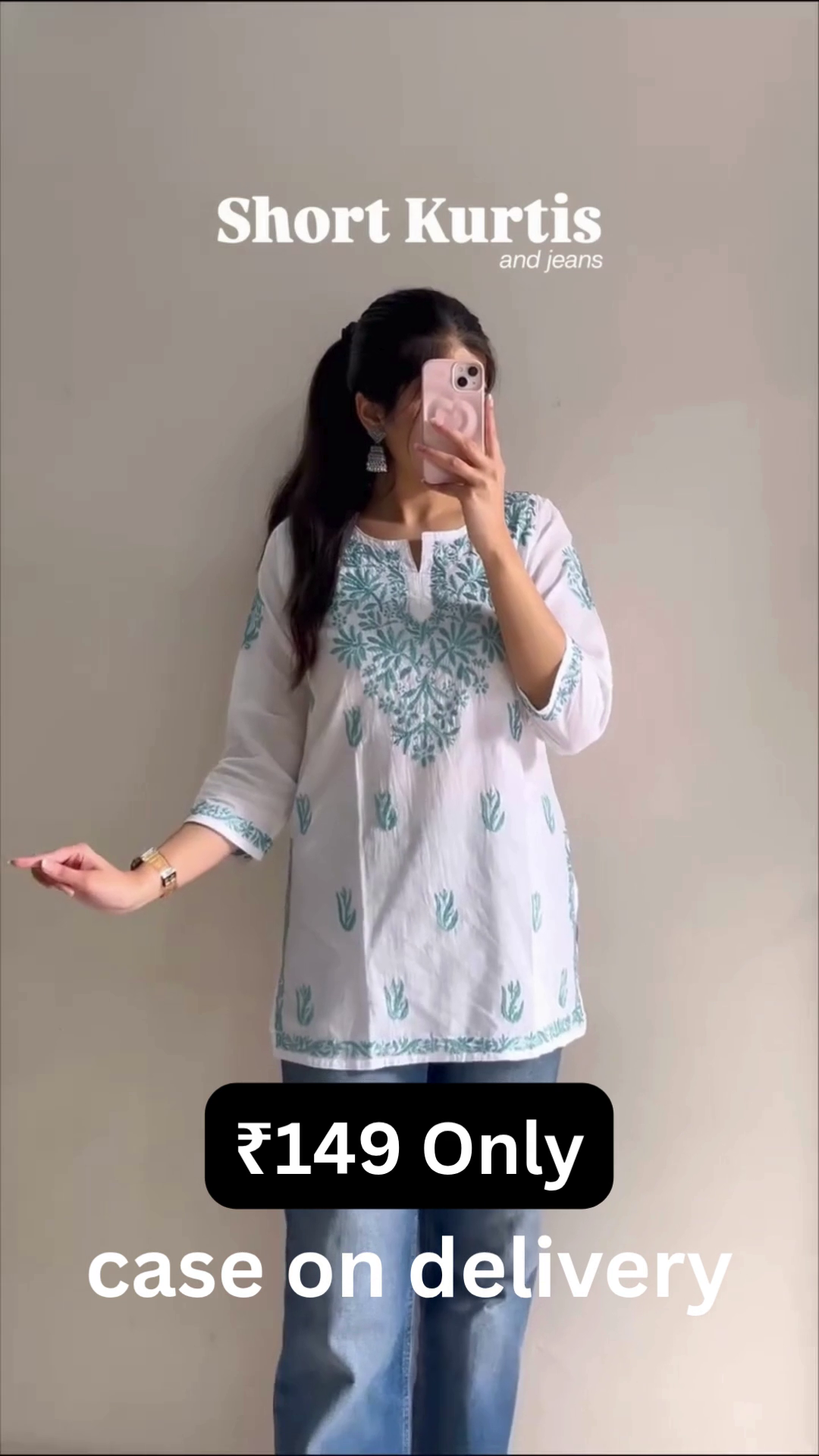 Everyday Style – Short Kurti & Jeans Combo