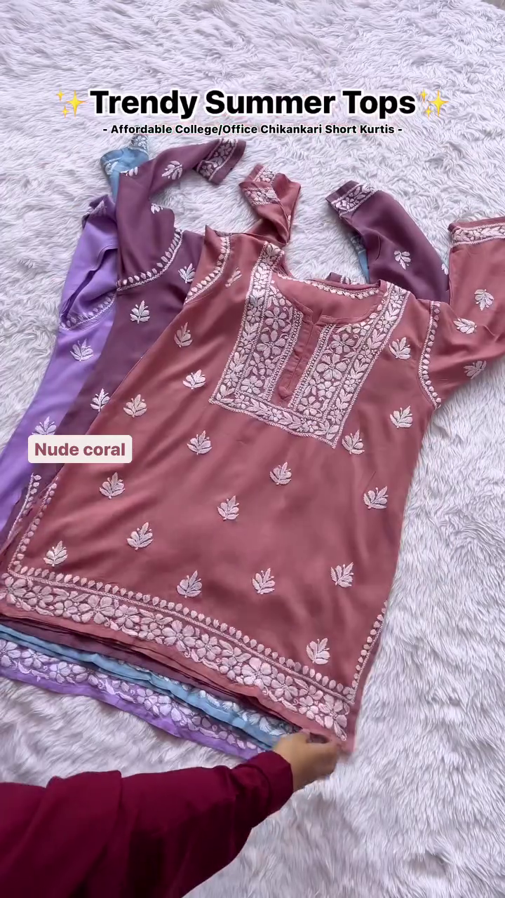 Trendy Summer Chikankari Tops – Elegant & Affordable 🌸