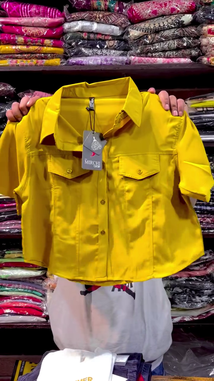 Sunny Yellow Utility Shirt – Bold, Bright & Trendy 💛✨