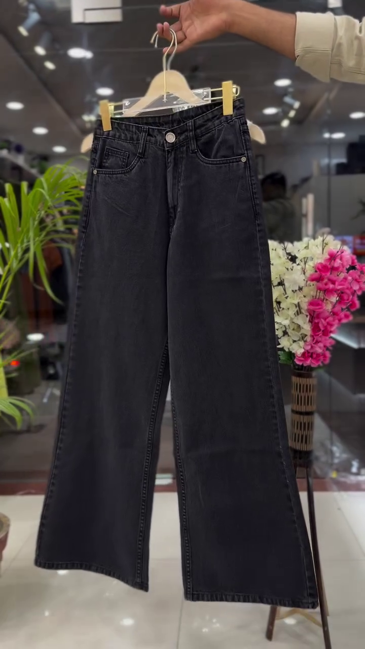 Elegant White Peplum Top & Denim Set – Chic Modern Glam