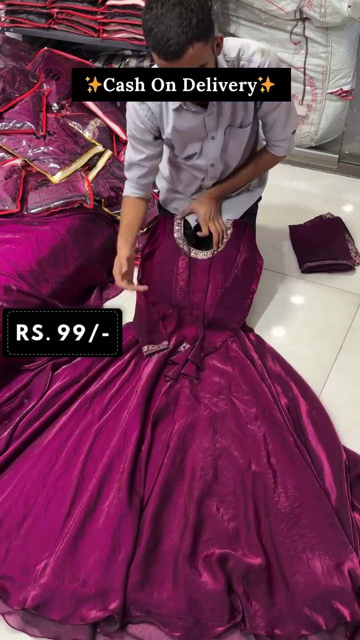 Elegant Maroon Anarkali Gown – Festive Glam