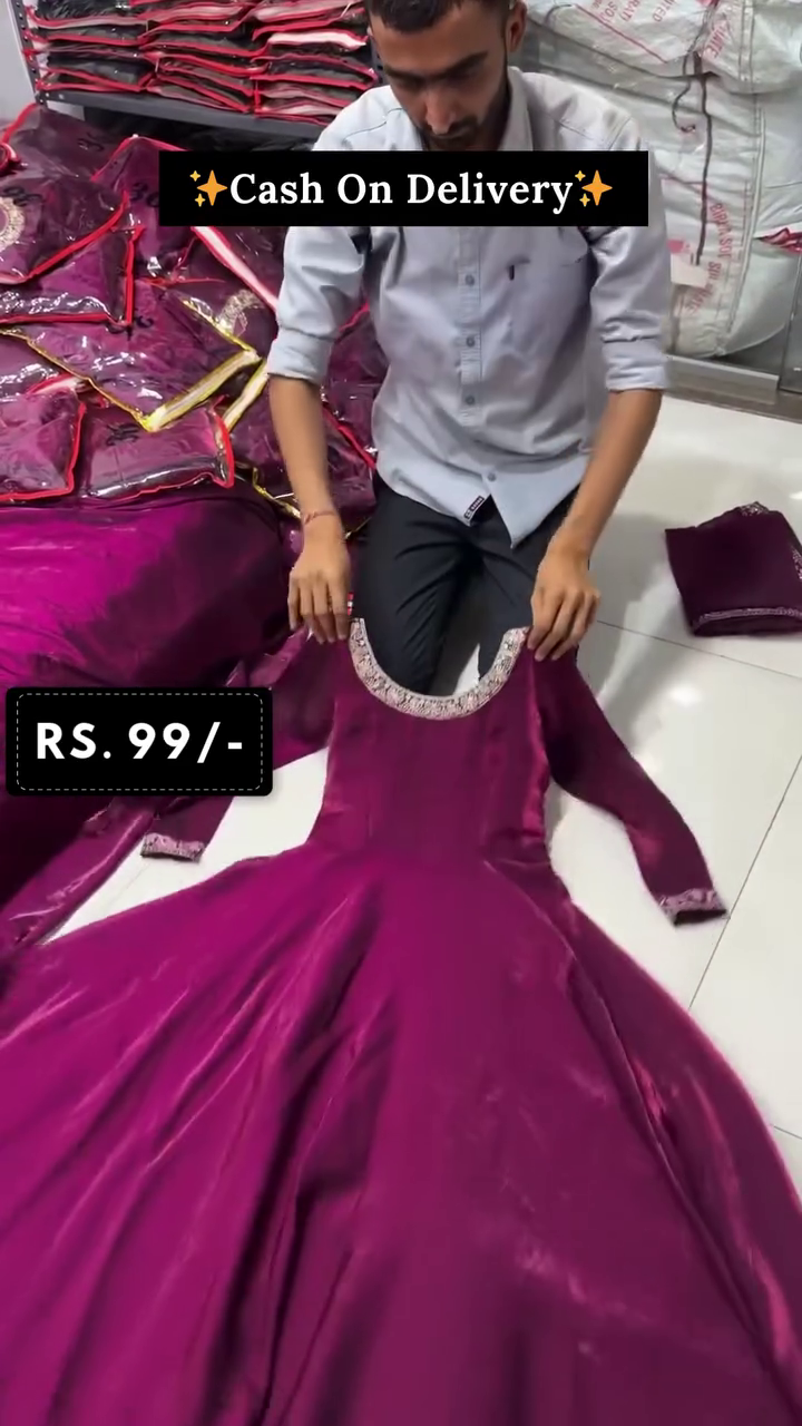 Elegant Maroon Anarkali Gown – Festive Glam