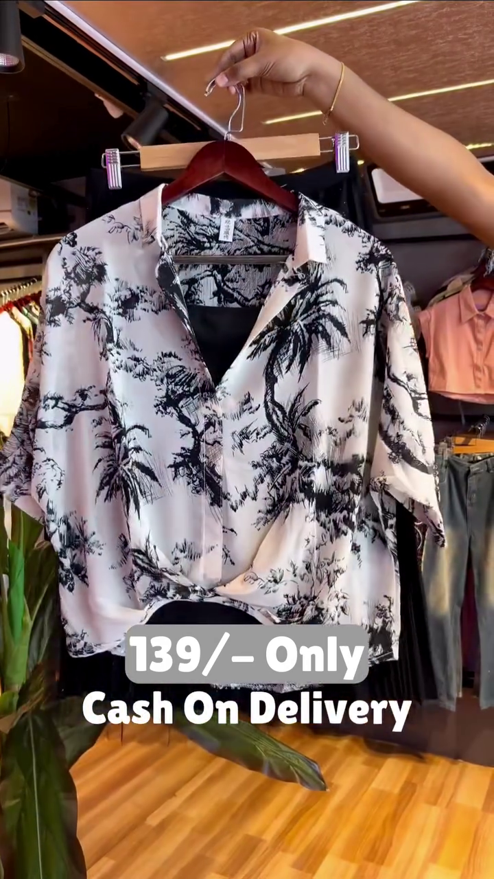 Monochrome Printed Shirt Set – Bold & Elegant