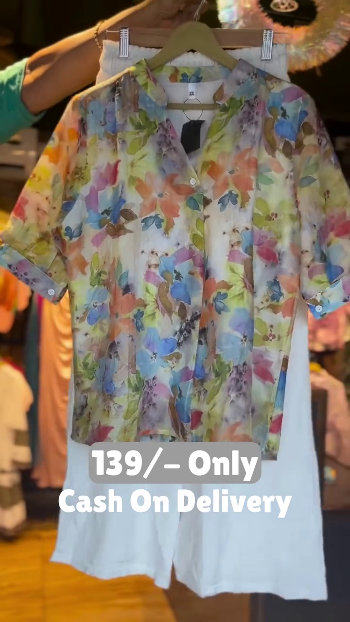 Multicolor Printed Shirt Set – Fresh & Vibrant Style