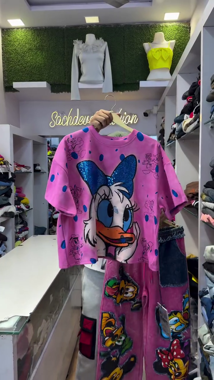 Cute Cartoon Co-ord Set – Fun & Trendy Outfit