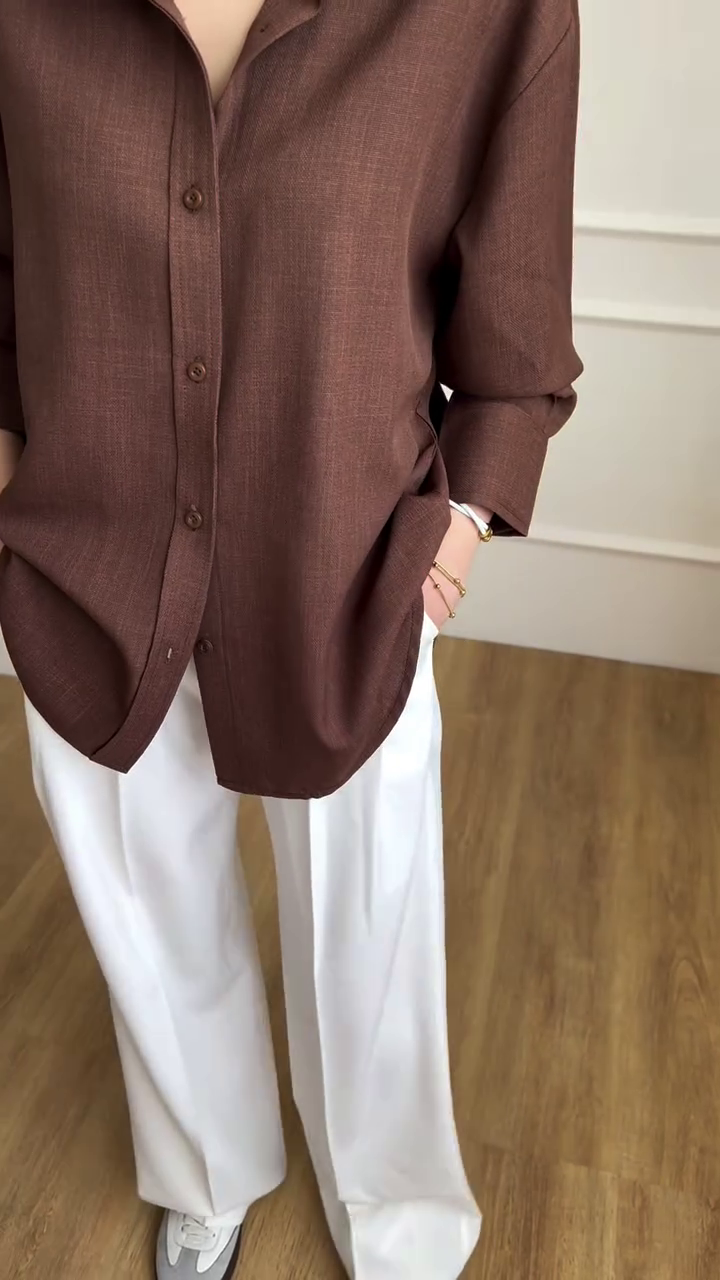 Chocolate Brown Oversized Shirt – Relaxed, Classy & Modern Minimal