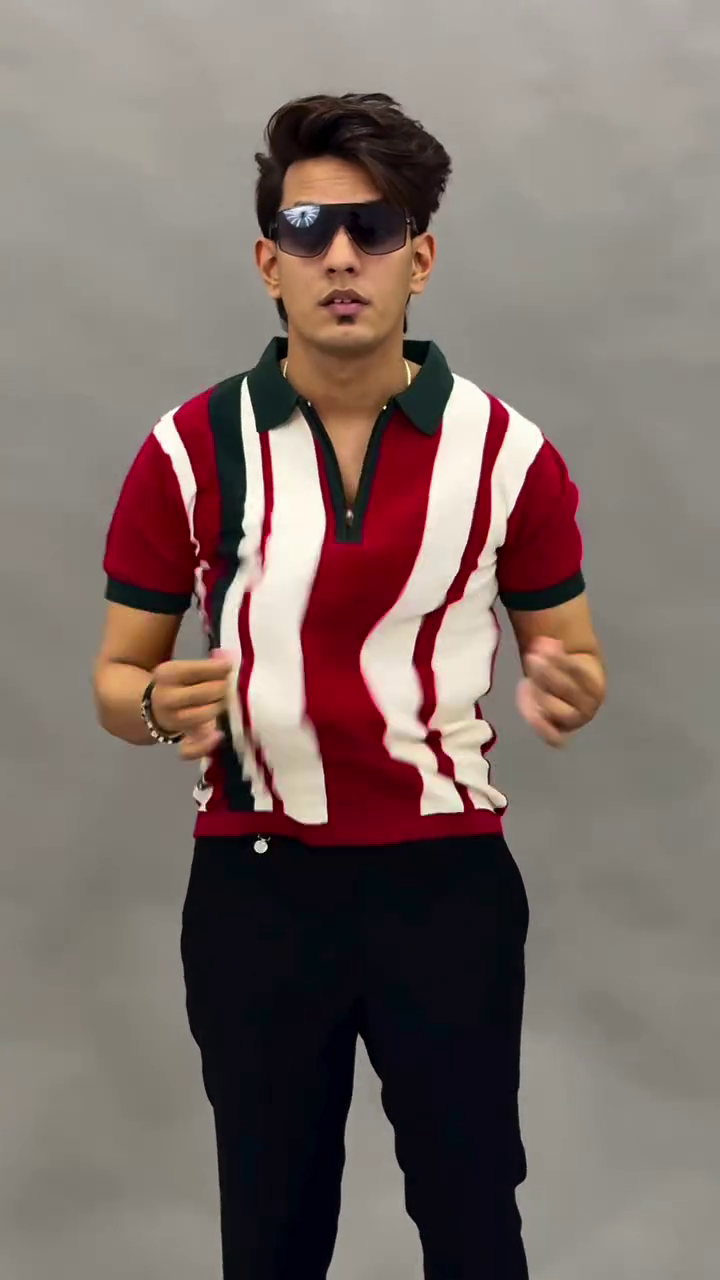 Bold Striped Polo T-Shirt – Sporty, Stylish & Street-Ready