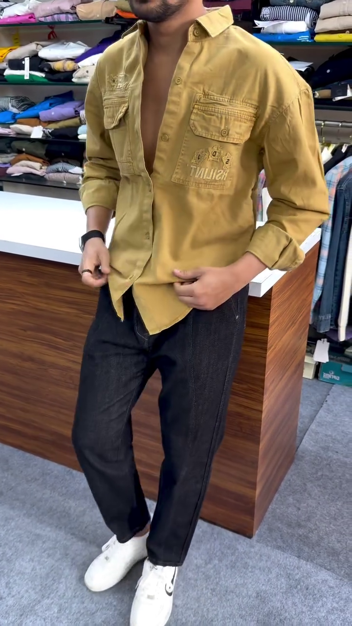 Beige Utility Shirt Look – Smart Casual Vibes