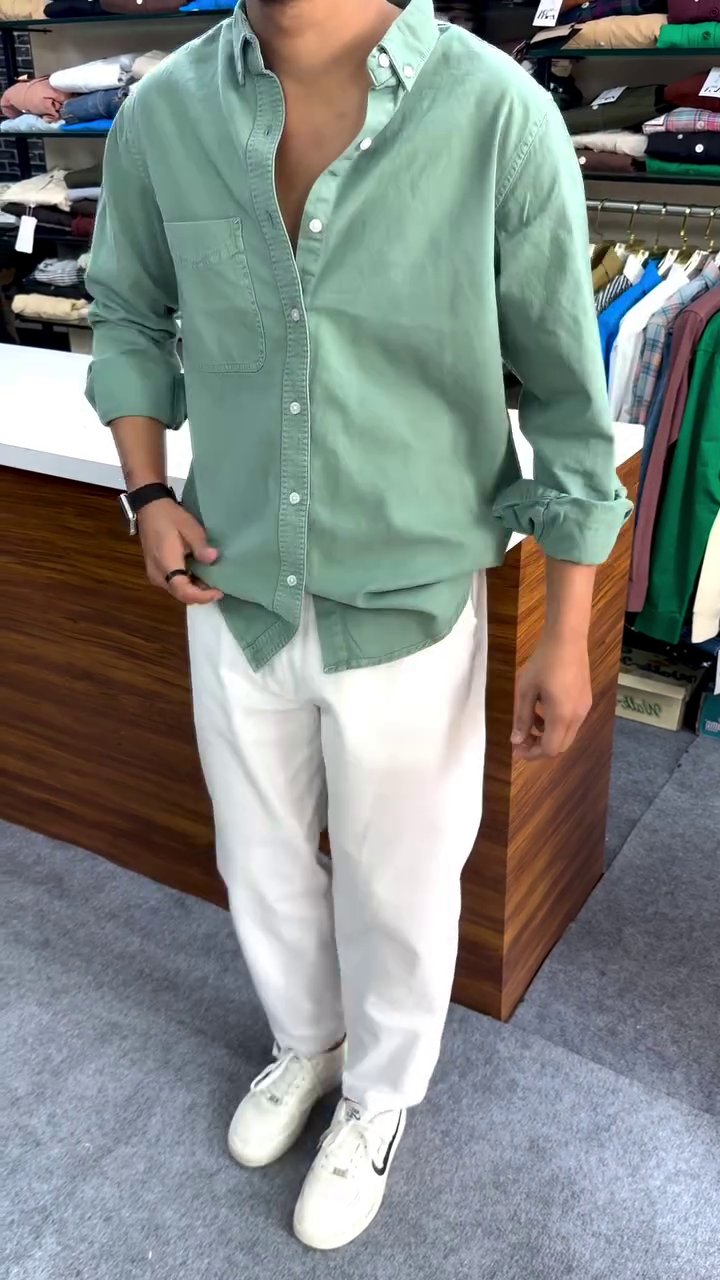 Fresh Green Shirt Combo – Summer Ready Fit