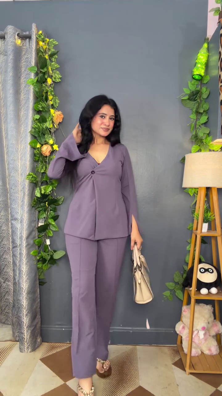 Chic Brown Co-ord Set – Elegant Power Look