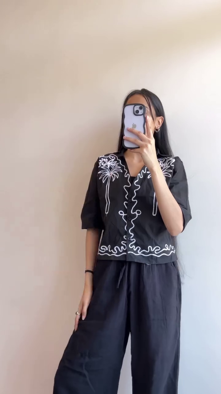 Black Heart Print Shirt – Cute Casual Vibes