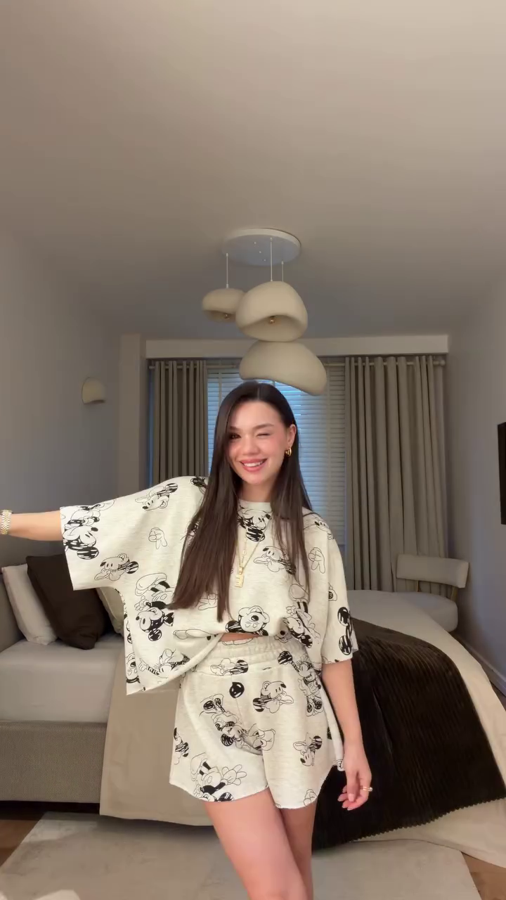 Mickey Print Lounge Co-Ord Set – Cute & Cozy Vibes