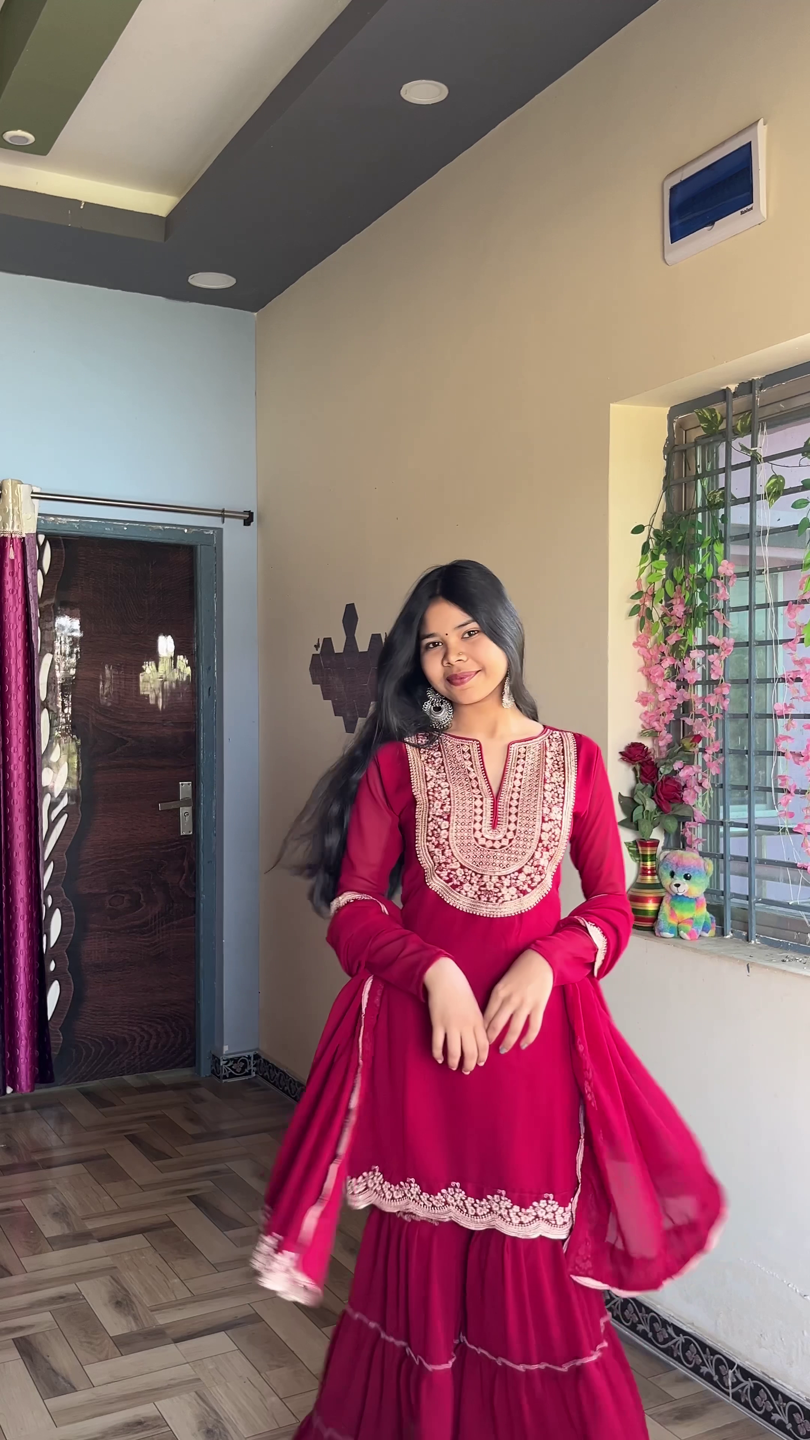 Beige Embroidered Suit Set – Graceful Traditional Look
